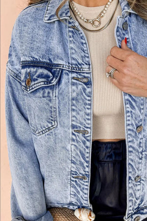 Chances Are Button Up  Denim Jacket