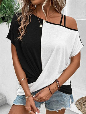 Take The Long Way Asymmetrical Neck Top