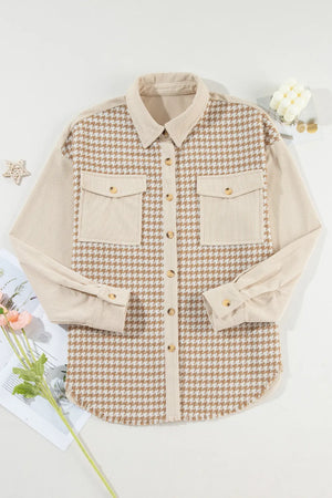 Autumn Aura Houndstooth Shacket