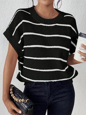 Sights To See Short Sleeve Knit Top