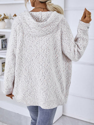 Hazy Horizon Zip-Up Hooded Sweater