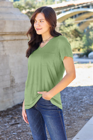 Bamboo V-Neck Short Sleeve Tee