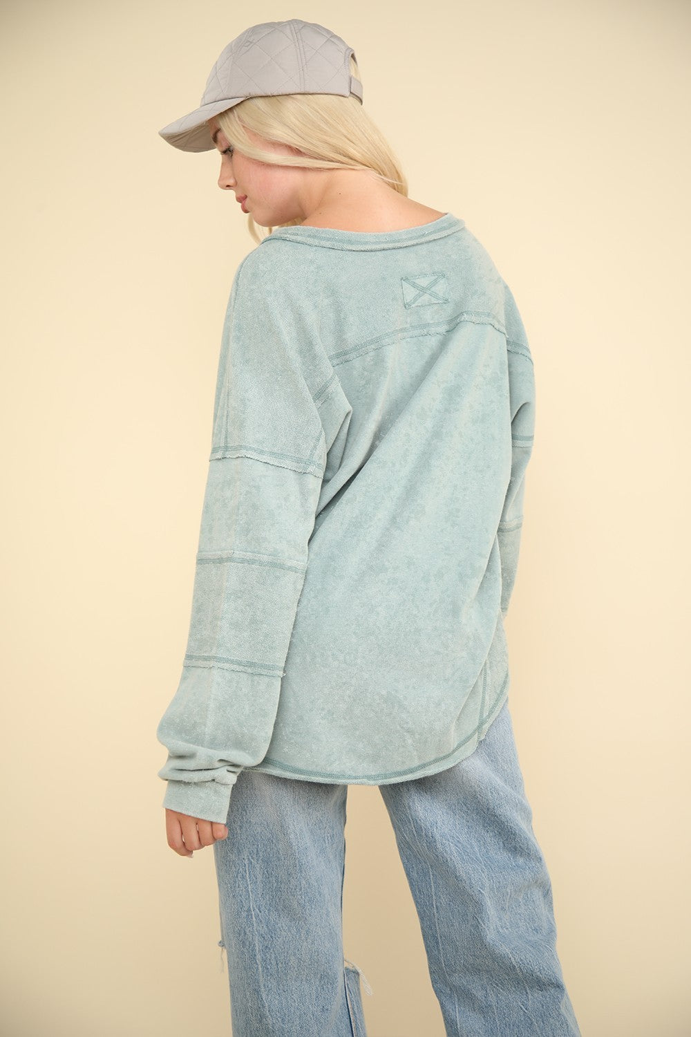 S'mores At Dusk Exposed Seam Knit Top