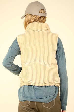 Autumn Glow Corduroy Puffer Vest