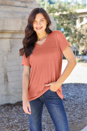 Bamboo V-Neck Short Sleeve Tee