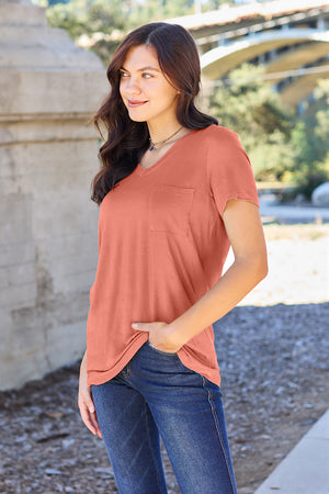 Bamboo V-Neck Short Sleeve Tee