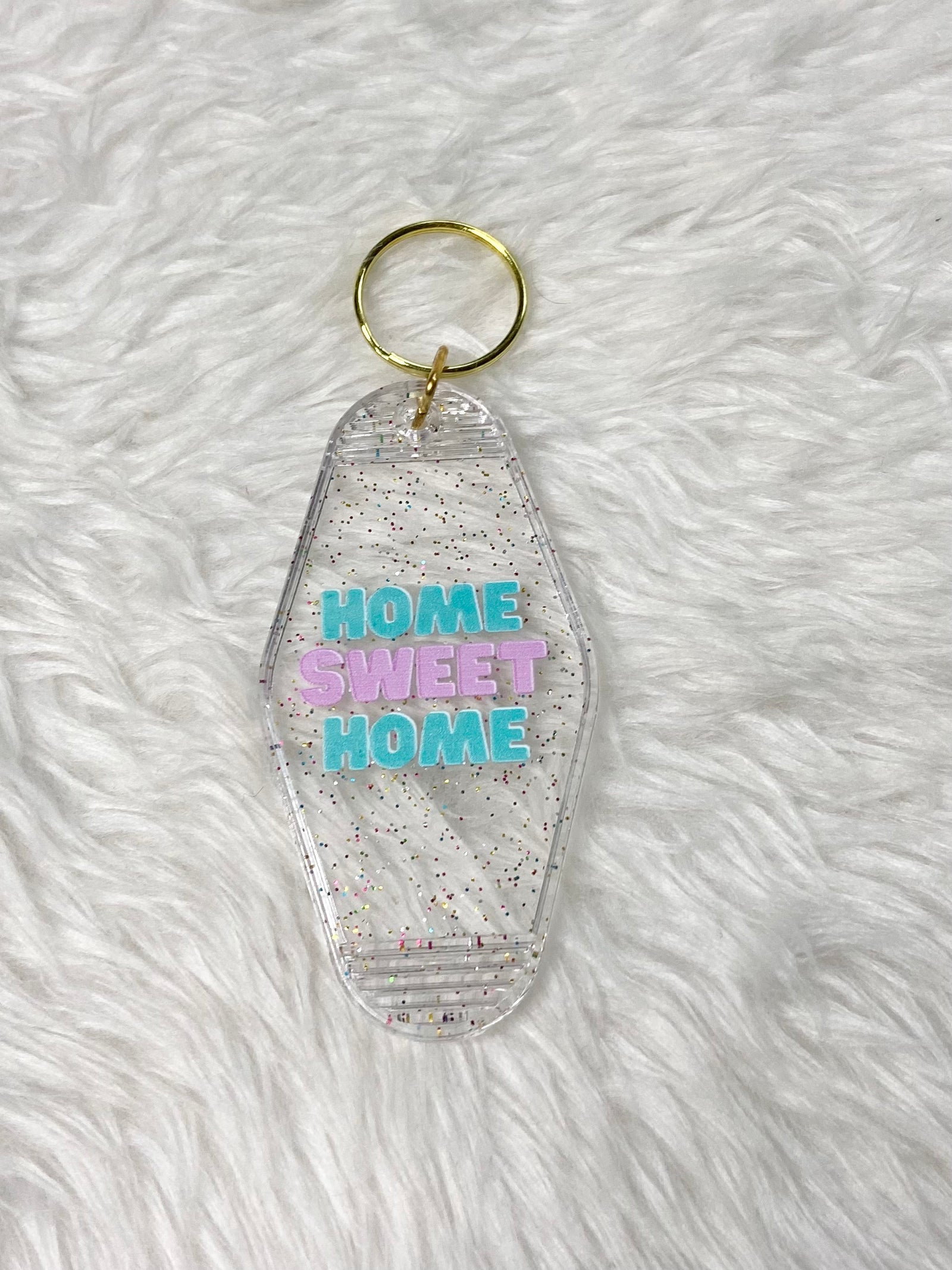 Retro Motel Keychain-home sweet home