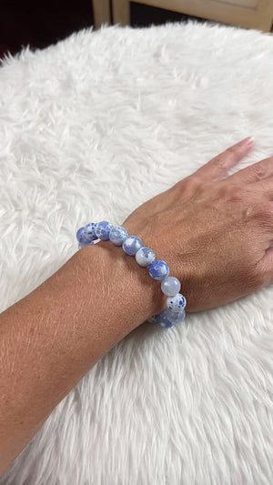 Celestial Veil Agate Bracelet