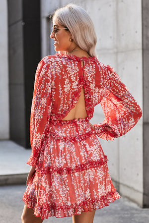 It Takes Time Ruffled Open Back Dress