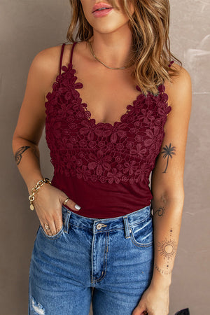 Counting The Hours Lace Cami Top