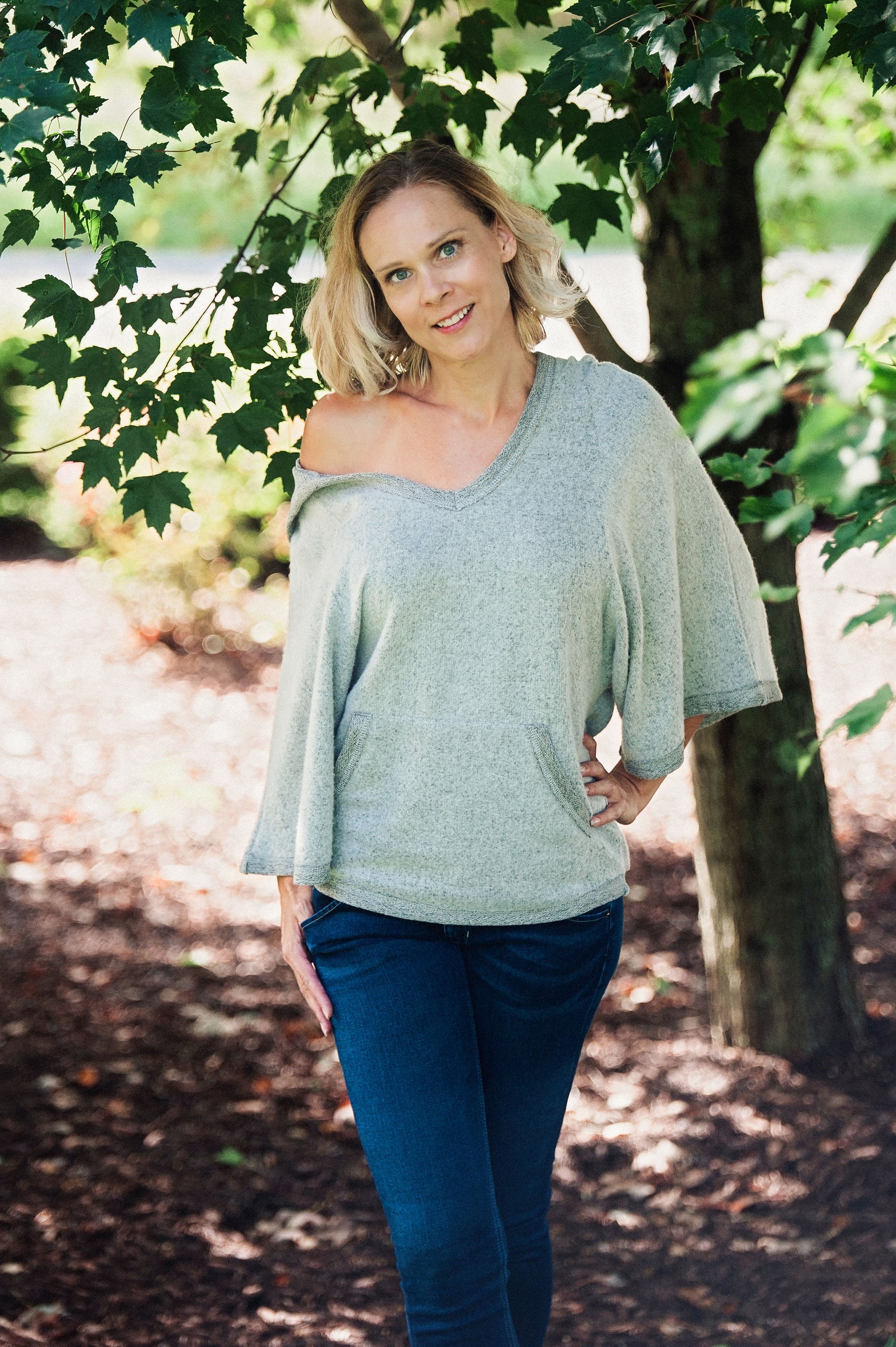 Playful Heart Brushed Hoodie  - The Peach Mimosa 