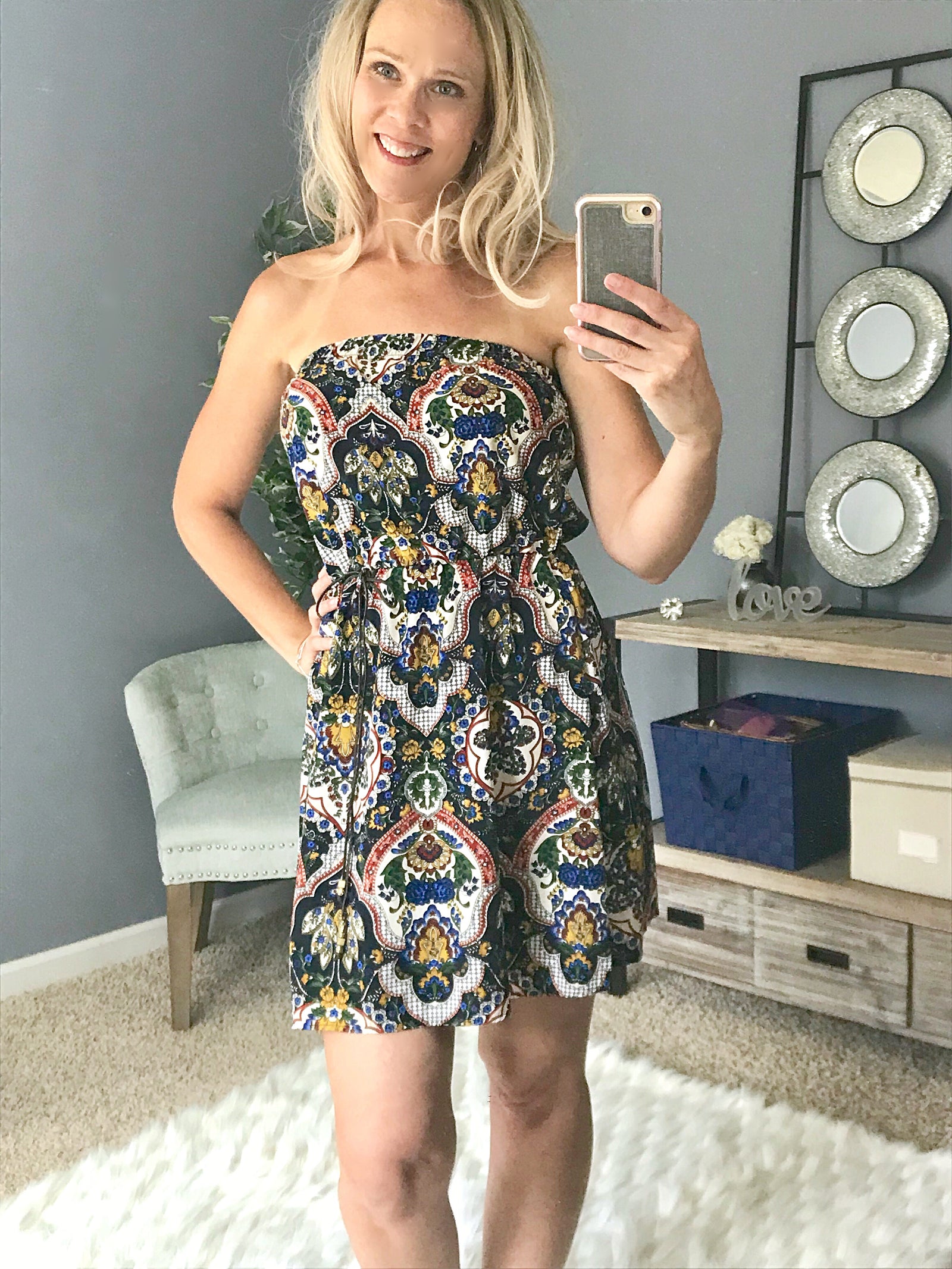 Jewel Tone Mini Dress  - The Peach Mimosa 