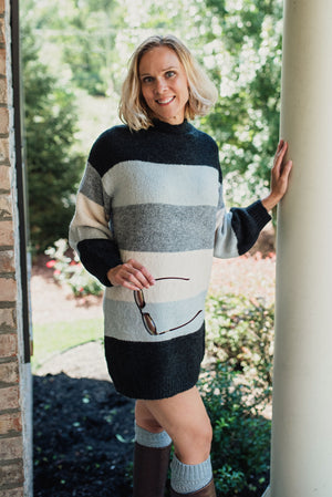 Falling in Love Sweater Dress  - The Peach Mimosa 