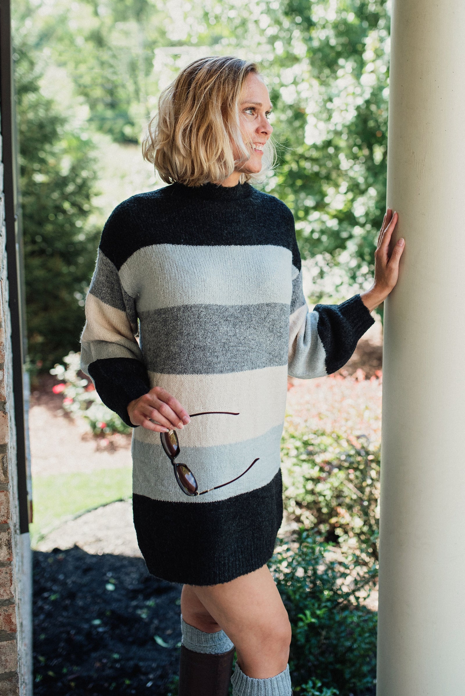 Falling in Love Sweater Dress  - The Peach Mimosa 