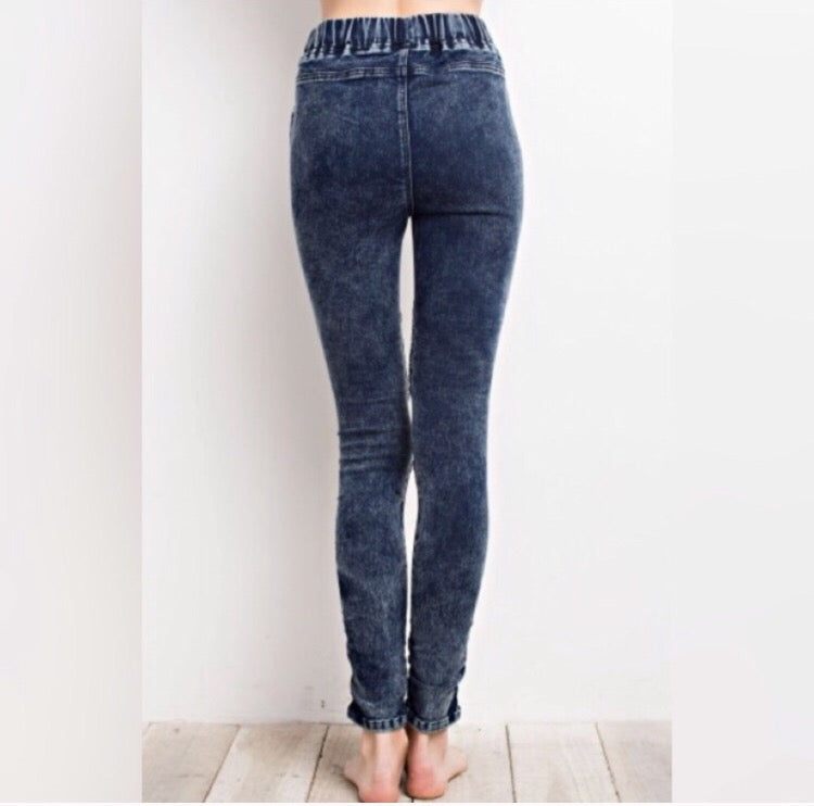Moto Jeggings  - The Peach Mimosa 