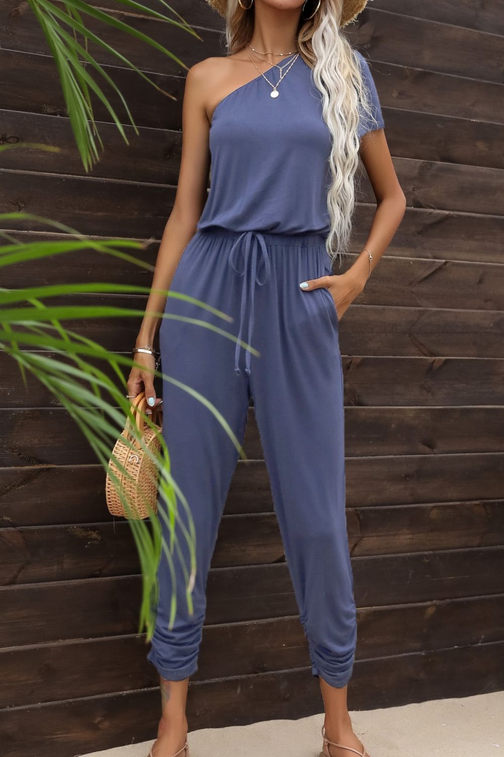 Simple Times One-Shoulder Jumpsuit