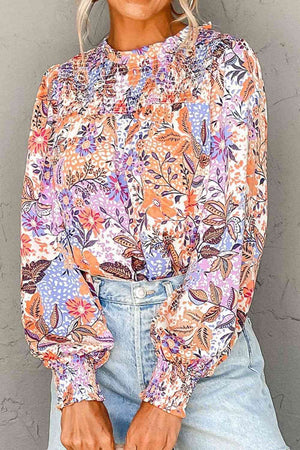 Next One Up Printed Round Neck Blouse