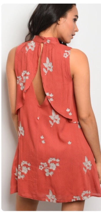 Sunset Dreaming Mini Dress  - The Peach Mimosa 