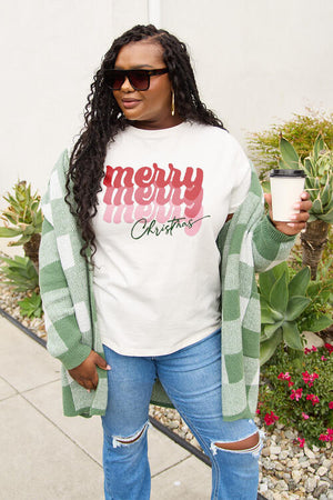 MERRY MERRY MERRY CHRISTMAS Graphic T-Shirt