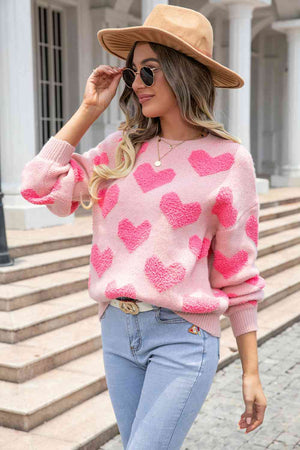 All My Love Heart Pattern Sweater
