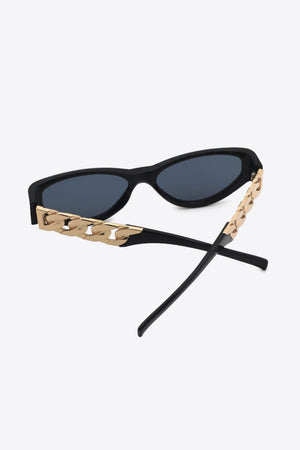 High Profile Chain Detail Cat Eye Sunglasses