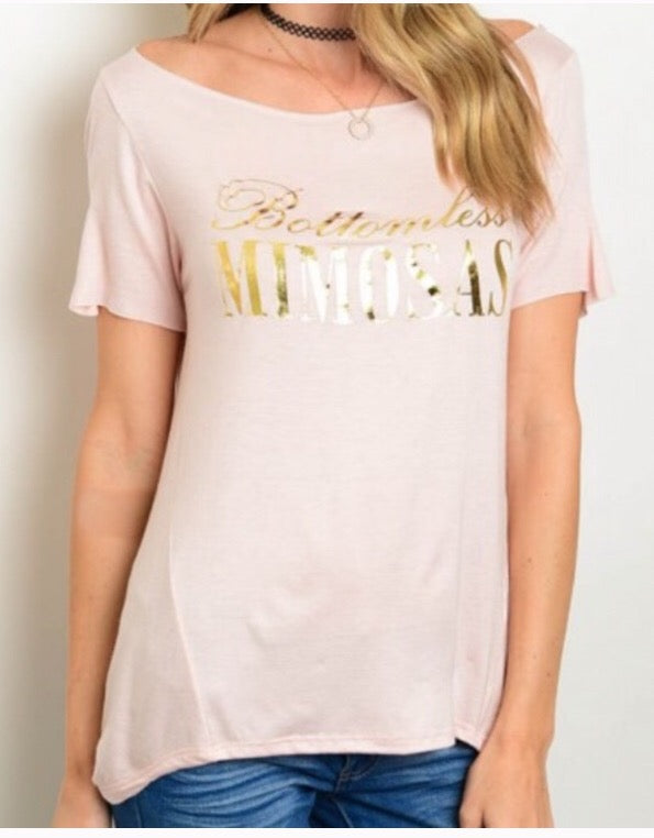 Bottomless Mimosas Tee  - The Peach Mimosa 