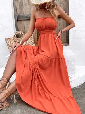 Only Desire Cutout Tie Back Maxi Dress