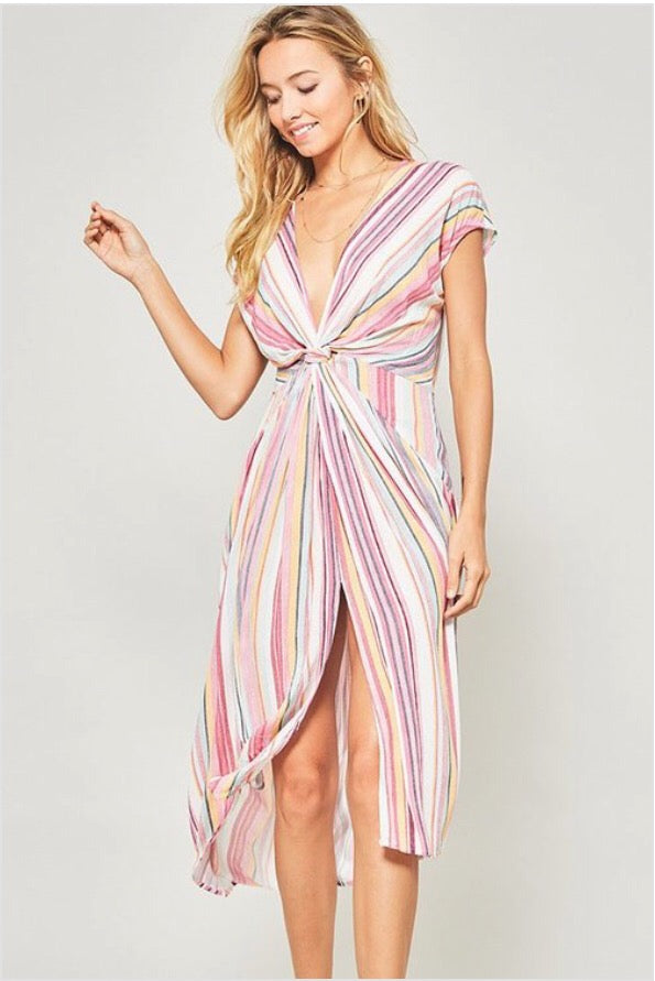 Take the Plunge Dress  - The Peach Mimosa 