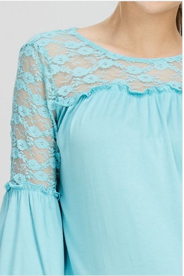 Mirabelle Lace Top  - The Peach Mimosa 