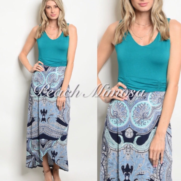 Bahama Breezes Maxi Dress  - The Peach Mimosa 
