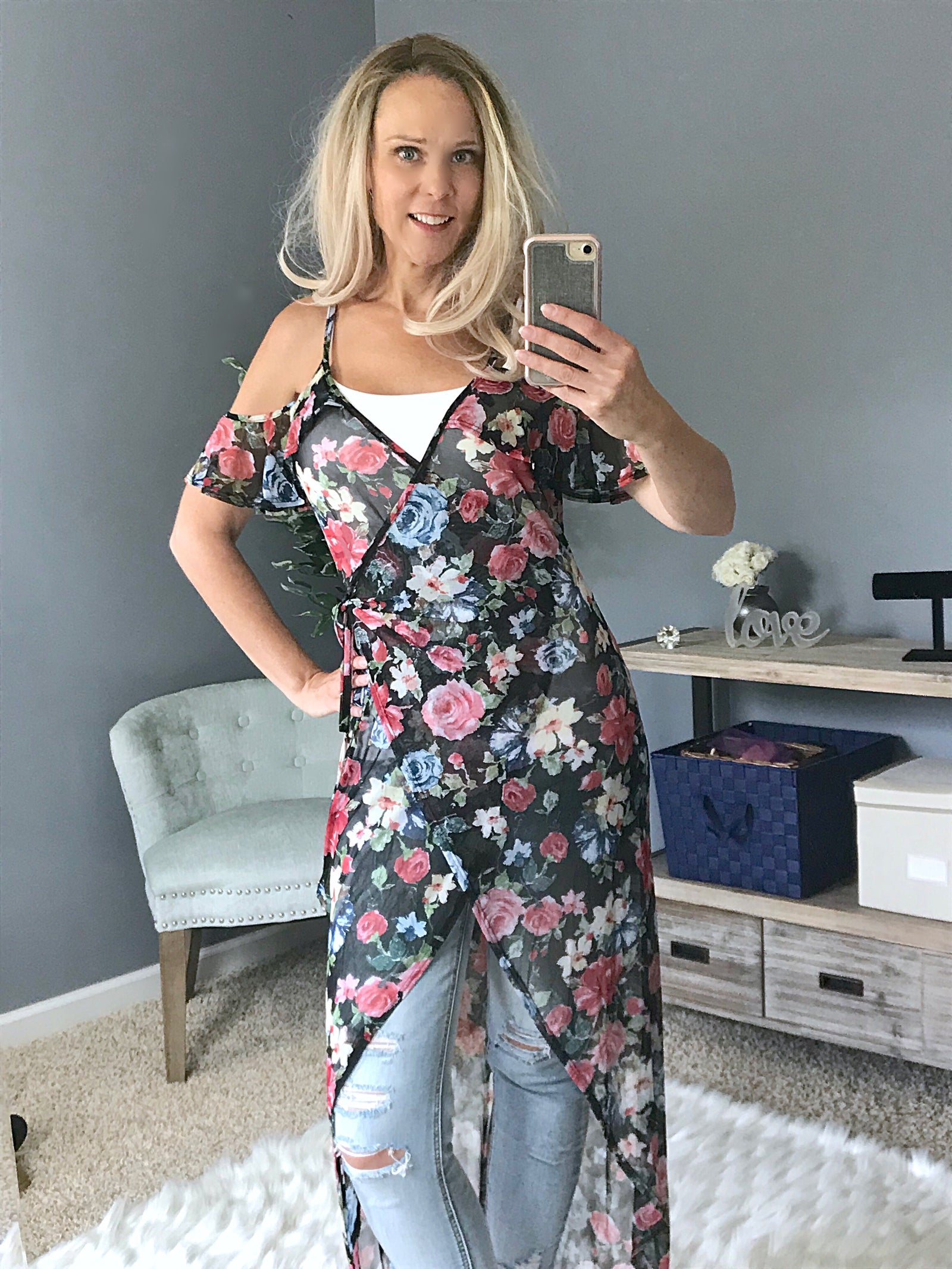 Ready For Fun Kimono  - The Peach Mimosa 