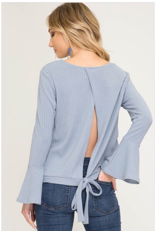 Stacy Tie Top  - The Peach Mimosa 