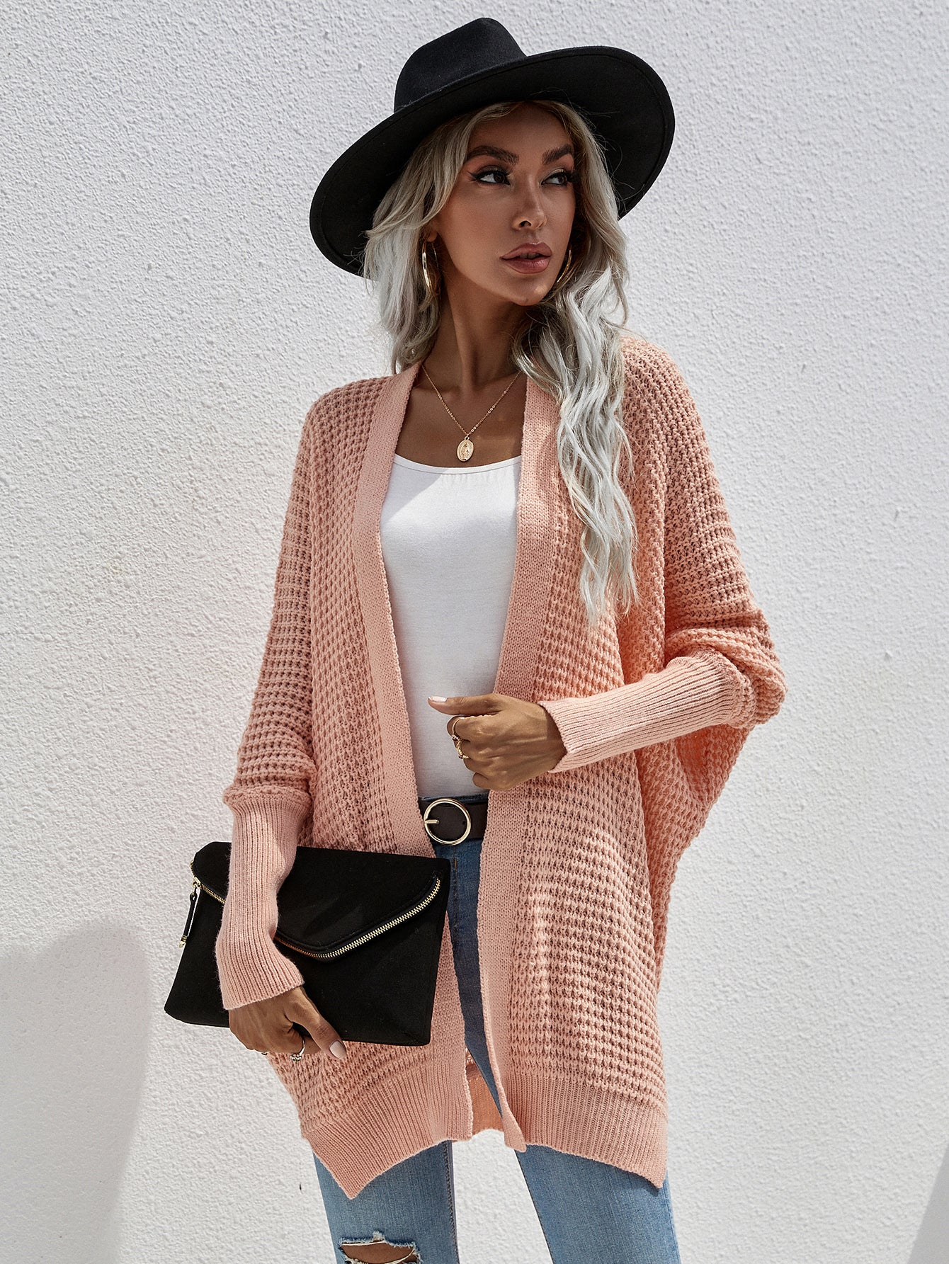 You And Me Waffle Knit Cardigan