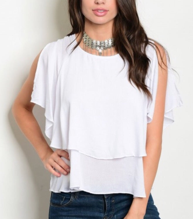 Annabelle Ruffle Top  - The Peach Mimosa 