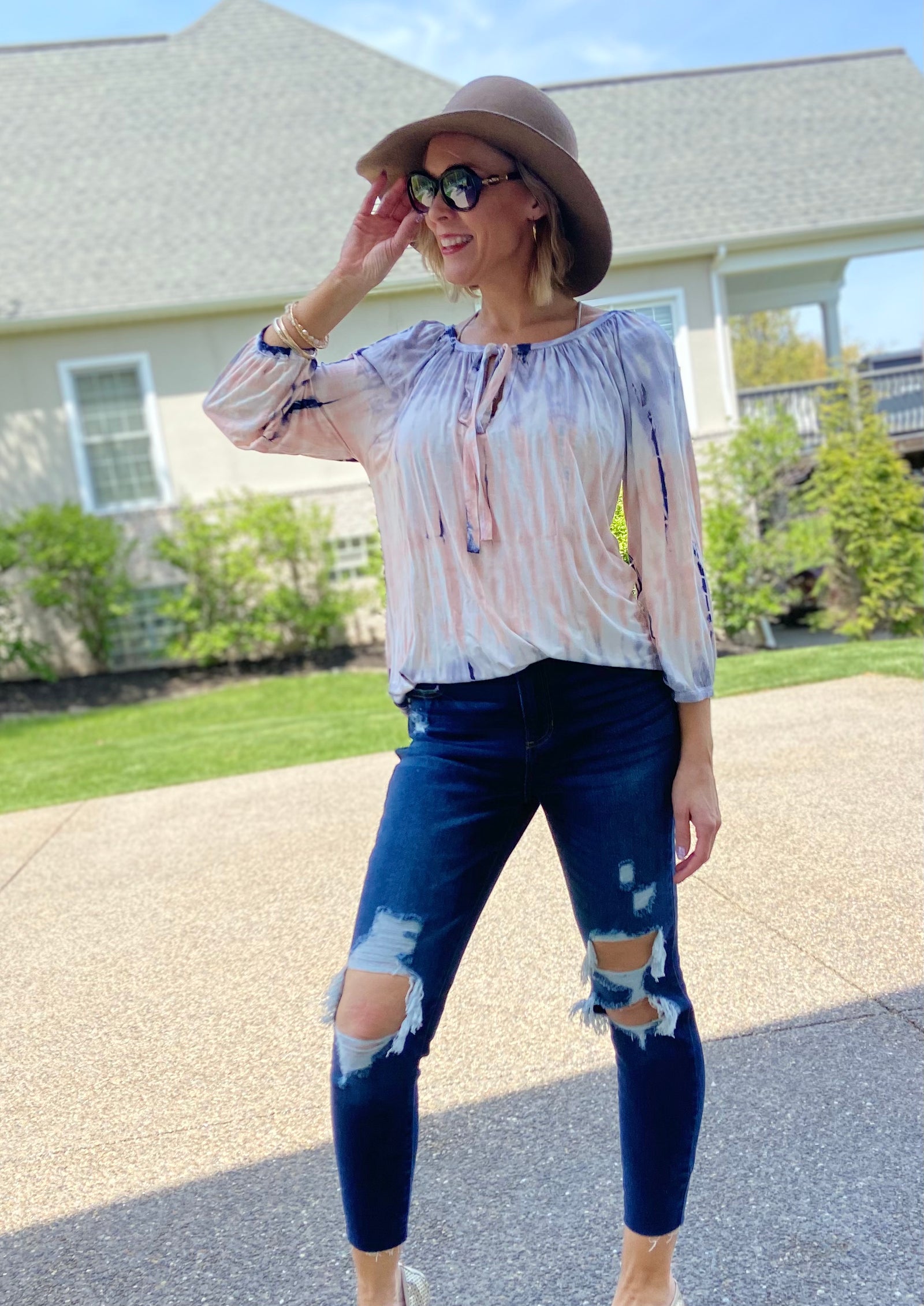 Weekend In Motion Tie Dye Top