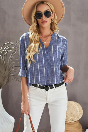 Early Arrival V-Neck High-Low Top