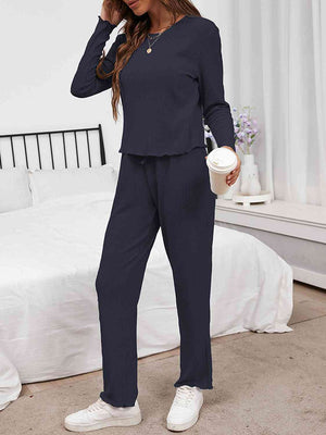 What I Want Top and Drawstring Pants Lounge Set