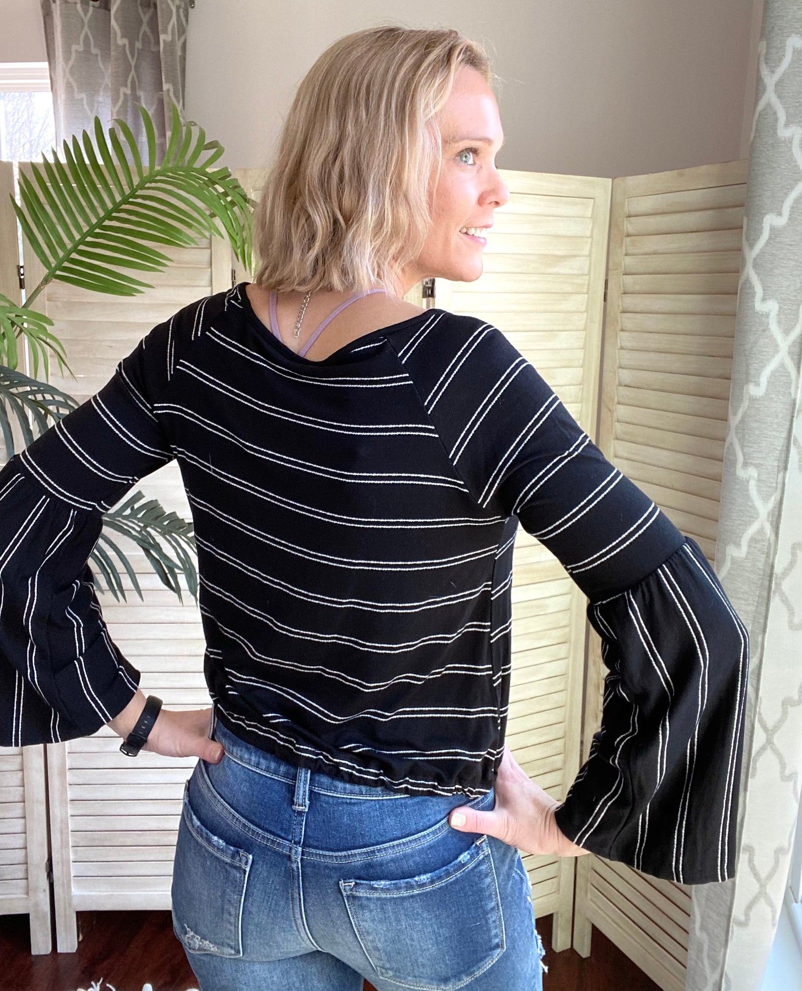 Don’t Give In Striped Top