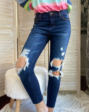 Chelsea High Rise Distressed Jeans