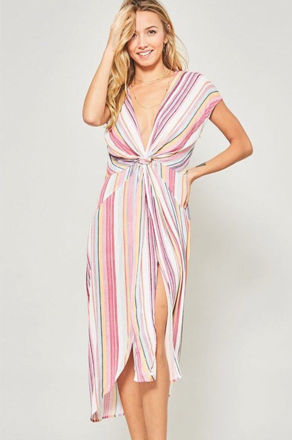 Take the Plunge Dress  - The Peach Mimosa 