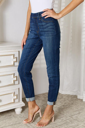 Judy Blue Ankle Cuff Skinny Cropped Jeans