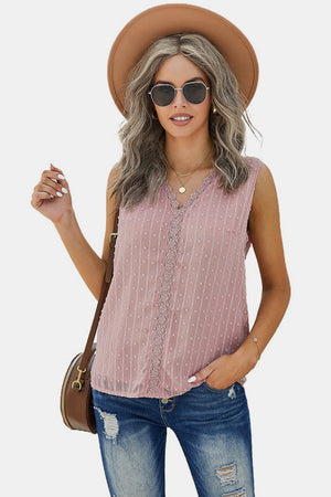 Wish You Well Lace V Neck Top