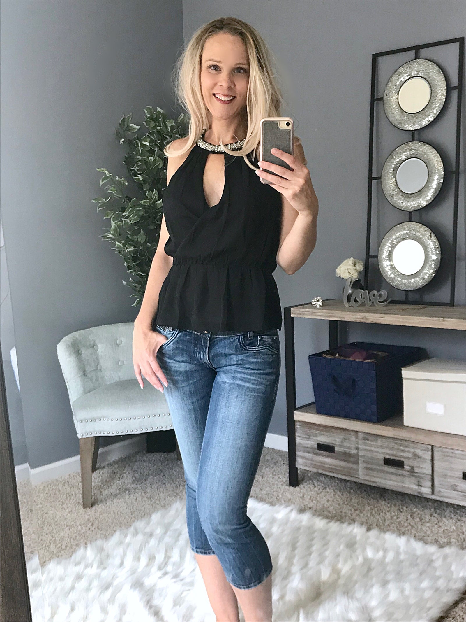 Nightfall Beaded Tank  - The Peach Mimosa 