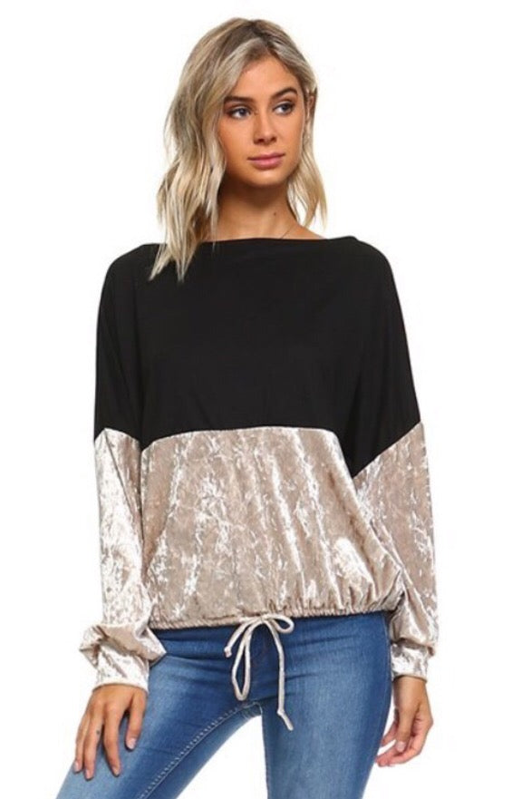 Velvet Touch Top  - The Peach Mimosa 