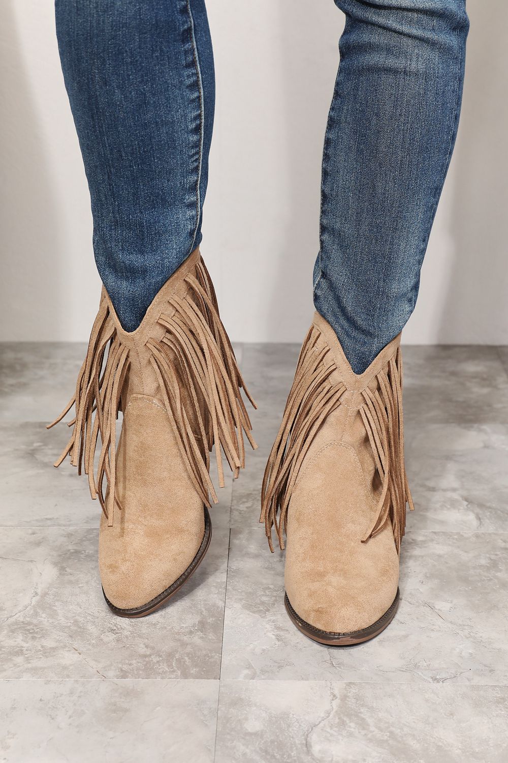 Olivia Fringe Cowboy Western Ankle Boots