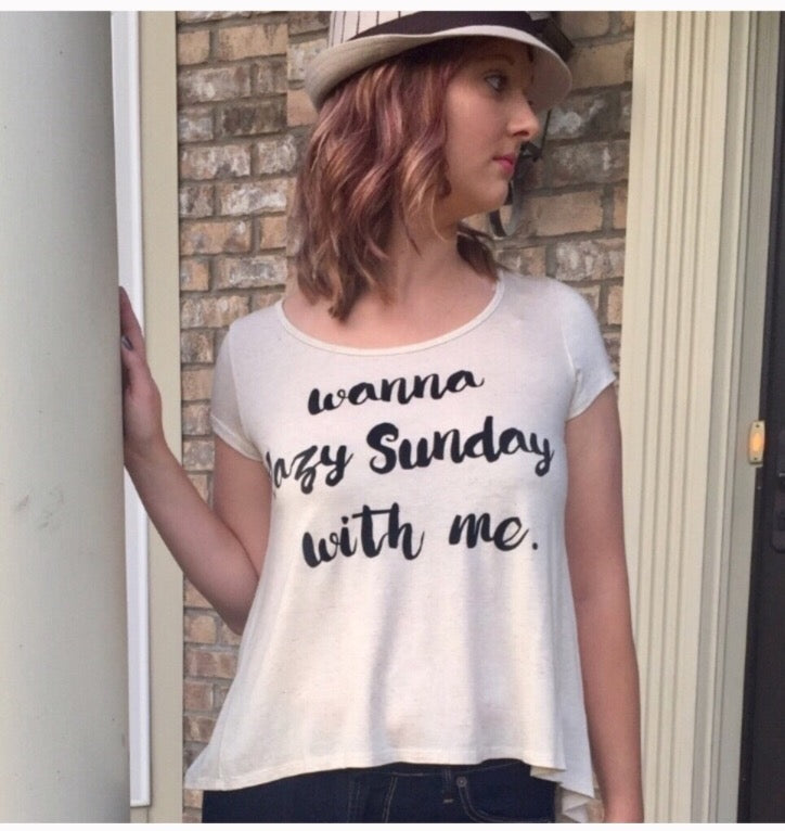 Lazy Sunday tee  - The Peach Mimosa 