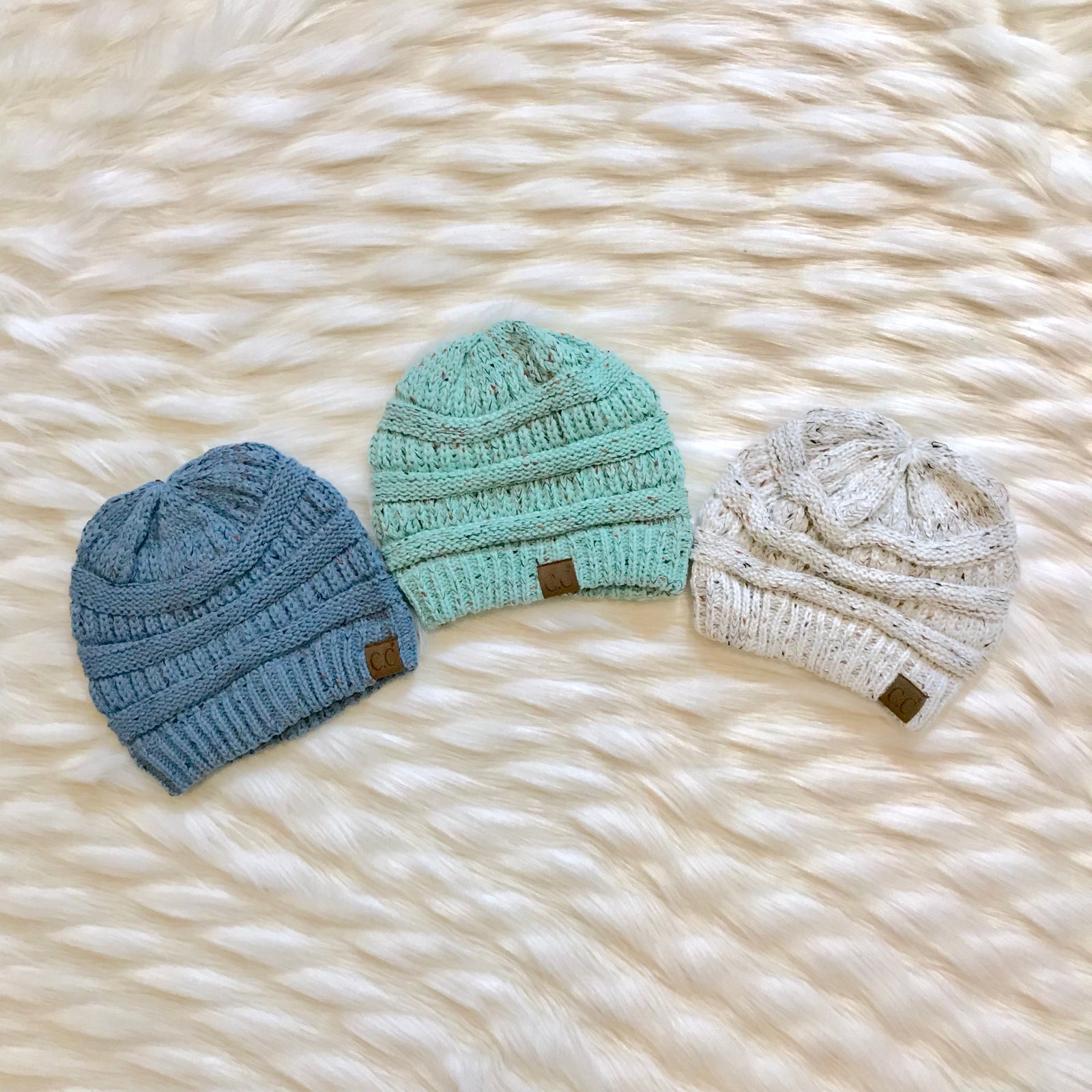 Chill Connection Mint Knit Beanie  - The Peach Mimosa 