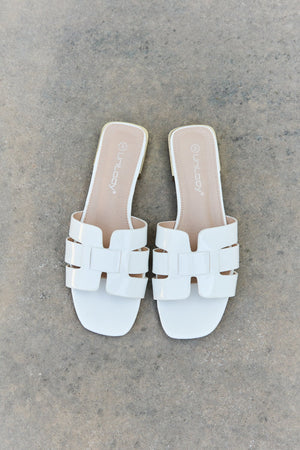 Walk It Out Slide Sandals-Icy White