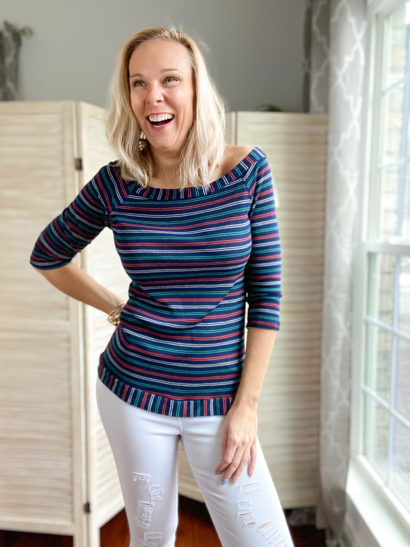 Say You Love Me Striped Top