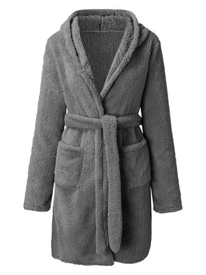 Day In The Life Tie Waist Hooded Robe